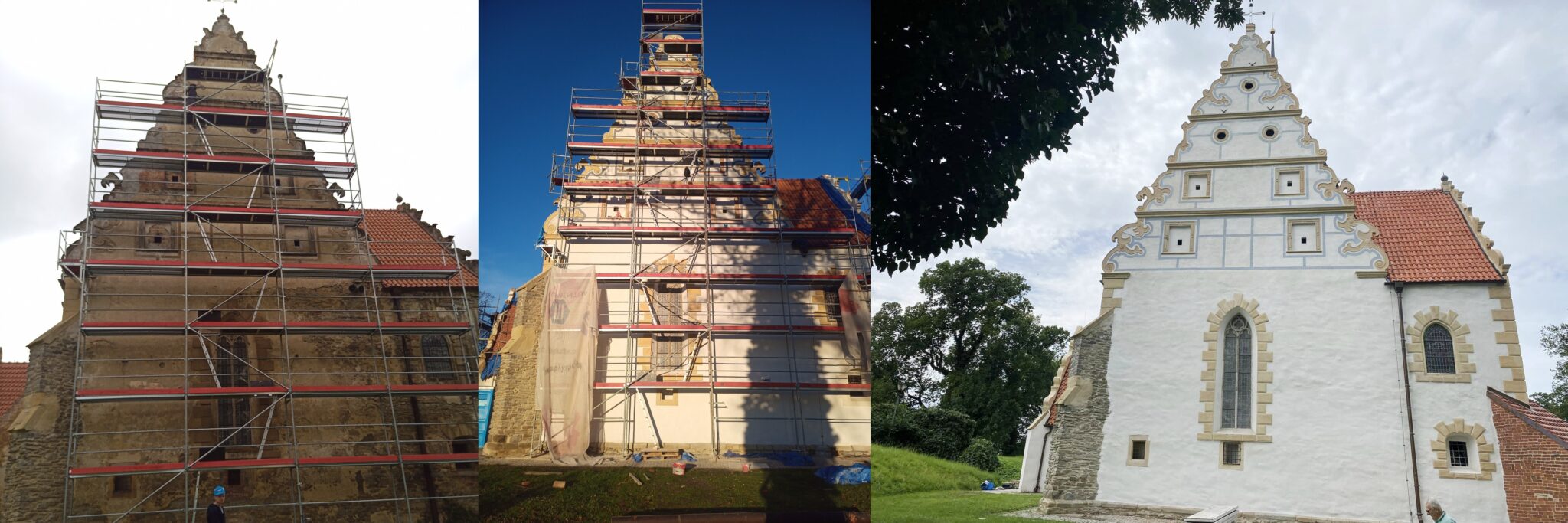 Prace tynkarskie elewacji zabytkowej na Dolnym Śląsku – efekt przed i po